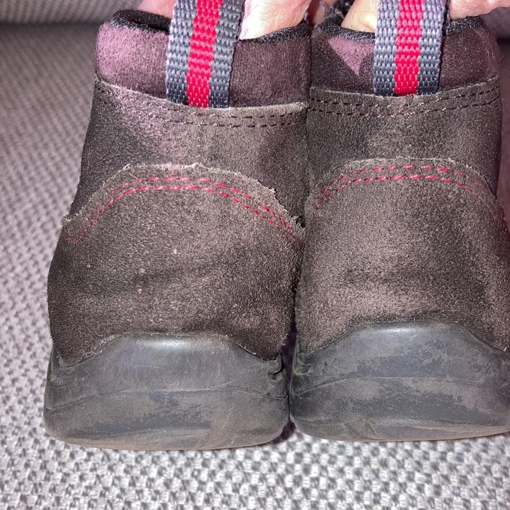 LANDS END All Weather Zip Pull On Suede Leather Toddler Boots Brown Size 11